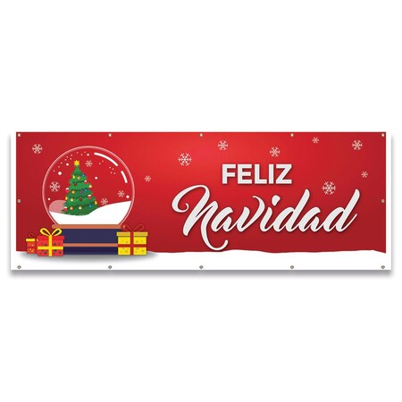Signmission Feliz Navidad Banner Concession Stand Food Truck Single Sided B-120-30057